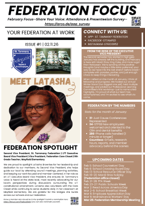 February Federation Focus Newsletter Image